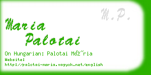 maria palotai business card